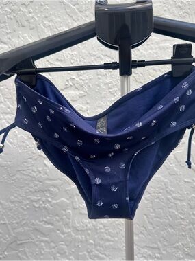 Navy Blue Polka Dot Bikini Bottoms